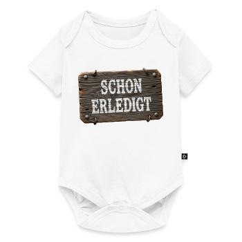Already done – rustic workshop sign - Baby Premium short-sleeve bodysuit - white - Front