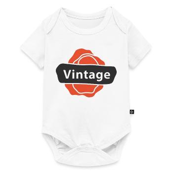 Art vintage rétro à l’ancienne - Body à manches courtes Premium Bébé - blanc - Devant
