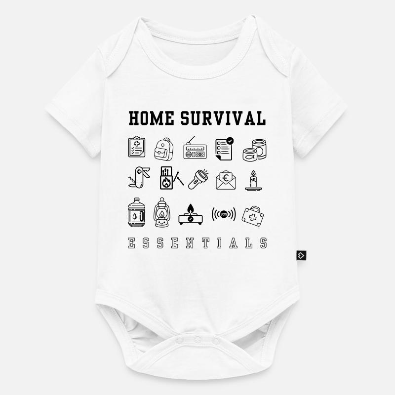 Notfallplan – Weltuntergang - Baby Premium Kurzarmbody - Weiß