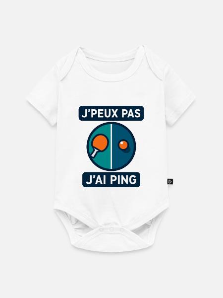 Ich kann nicht, ich ping. - Baby Premium Kurzarmbody - Weiß