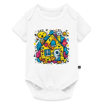 Laughing House Splash of Color - Baby Premium short-sleeve bodysuit - white - Front