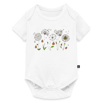Blumen - Baby Premium Kurzarmbody - Weiß - Vorne