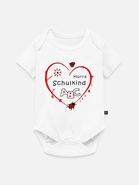 Schulkind mit Marienkäfer - Baby Premium Kurzarmbody - Weiß