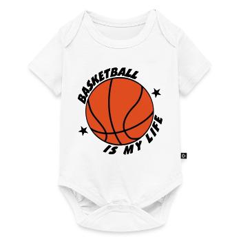 basketball is my life - Body à manches courtes Premium Bébé - blanc - Devant