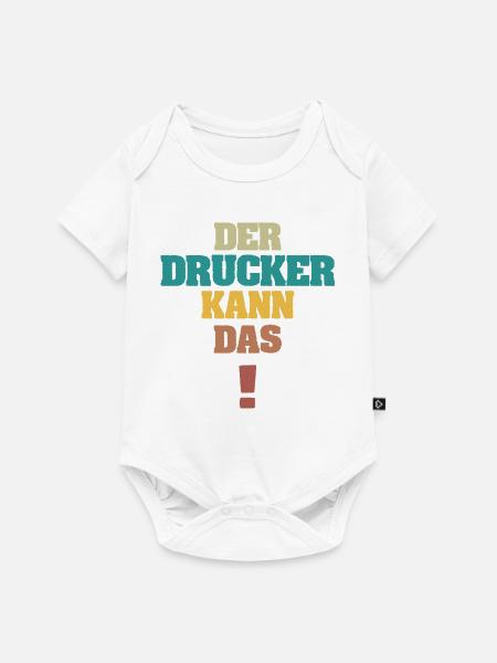 Drucker - Baby Premium Kurzarmbody - Weiß