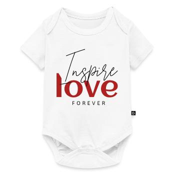Inspire Love Forever – Minimal Red Typography Desi - Baby Premium short-sleeve bodysuit - white - Front