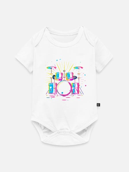 Schlagzeug - Baby Premium Kurzarmbody - Weiß