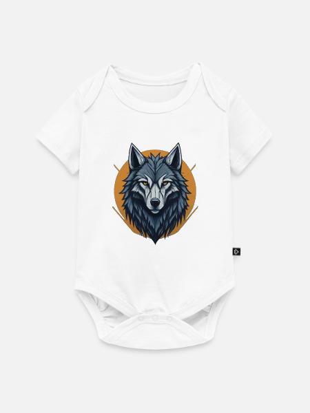 Mystic Wolf - Baby Premium Kurzarmbody - Weiß