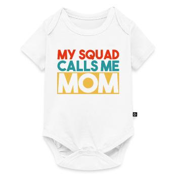 My Squad Calls Me Mom Retro Typography - Baby Premium short-sleeve bodysuit - white - Front