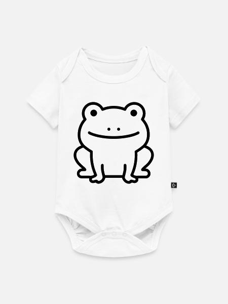 Frosch - Baby Premium Kurzarmbody - Weiß