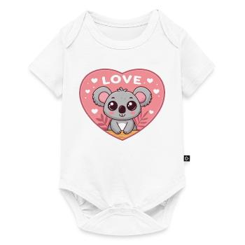 Coeur Koala Amour Doux - Body à manches courtes Premium Bébé - blanc - Devant