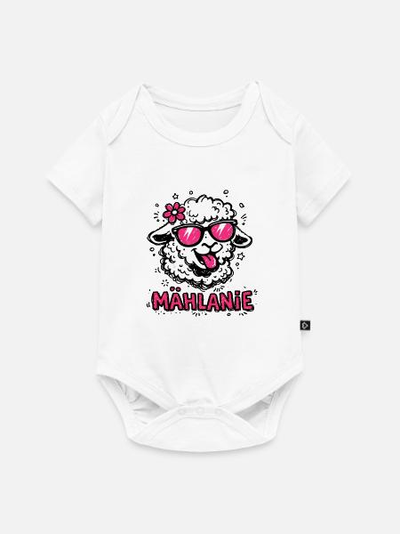 Mählanie Lustiges Schaf Namens Geschenk - Baby Premium Kurzarmbody - Weiß
