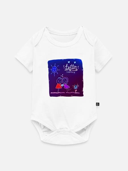 Gemeinsam Besser - Baby Premium Kurzarmbody - Weiß