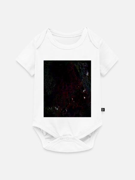 Dunkle Neonlinien Muster - Baby Premium Kurzarmbody - Weiß