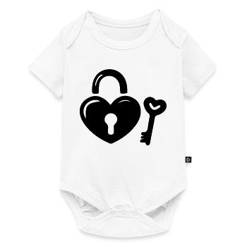 Heart Key - Baby Premium short-sleeve bodysuit - white - Front