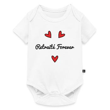RETRAITE. RETRAITEE. BONNE RETRAITE. ANNIVERSAIRE. - Body à manches courtes Premium Bébé - blanc - Devant