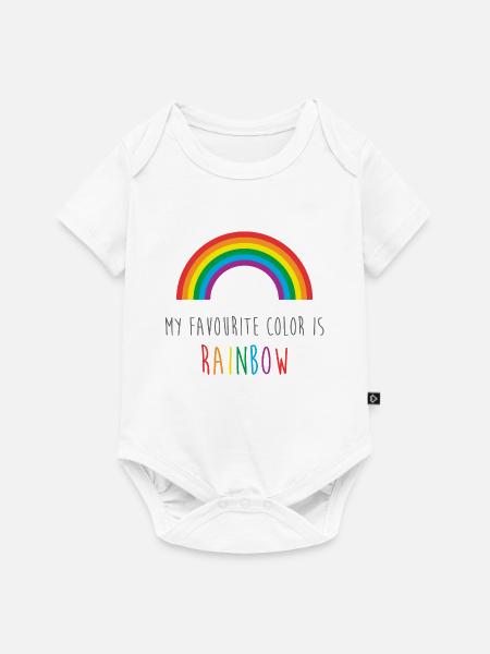 Mein Lieblingsregenbogen - Baby Premium Kurzarmbody - Weiß