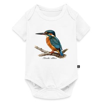 Colorful Kingfisher on Branch - Baby Premium short-sleeve bodysuit - white - Front