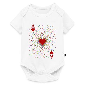 Heart Ace Confetti Costume | Carnival disguise - Baby Premium short-sleeve bodysuit - white - Front