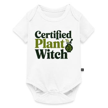 Équipement professionnel de sorcière végétale certifiée Herbalist - Body à manches courtes Premium Bébé - blanc - Devant