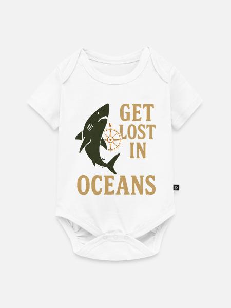 Get Lost in Oceans Nautik - Baby Premium Kurzarmbody - Weiß