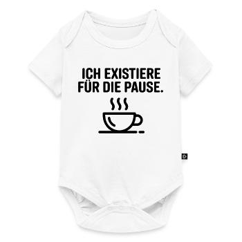 Ich existiere für die Pause Kaffee Meme Shirt - Baby Premium Kurzarmbody - Weiß - Vorne