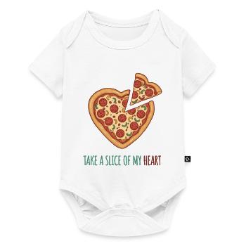Take a Slice of my Heart – Pizza Herz Design - Baby Premium short-sleeve bodysuit - white - Front