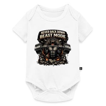 Beast Modus Kraftgorilla - Baby Premium short-sleeve bodysuit - white - Front