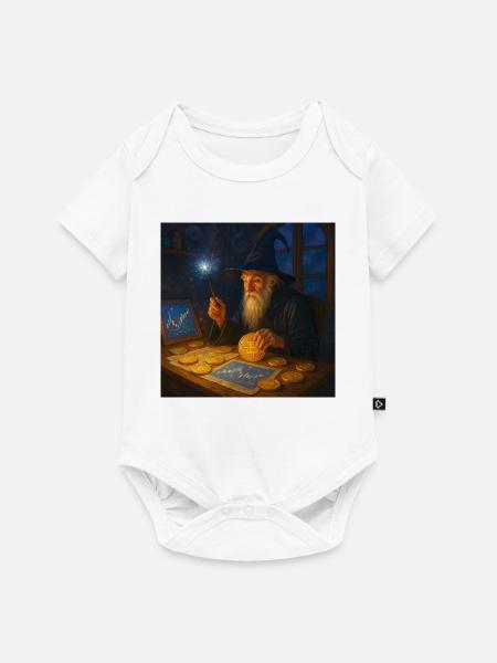 Krypto-Zauberer der Marktcharts Wandalu Vuhs - Baby Premium Kurzarmbody - Weiß