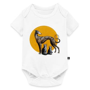 Galgo & Cats Street Art - Rough - Baby Premium short-sleeve bodysuit - white - Front