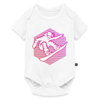 Conception compacte de snowboard pour snowboard - Body à manches courtes Premium Bébé - blanc - Devant