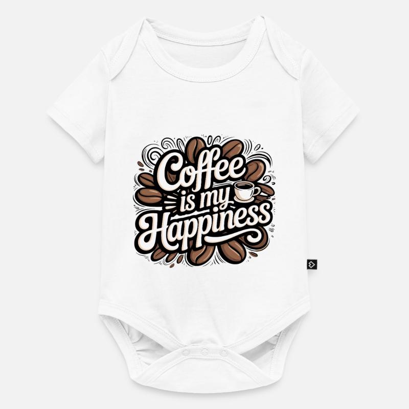 Le café est ma joie - Body à manches courtes Premium Bébé - blanc