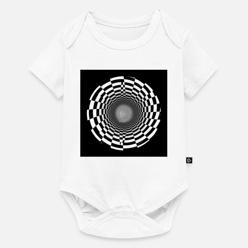 Vortex optique noir et blanc - Body à manches courtes Premium Bébé - blanc