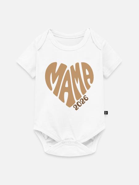 MAMA 2026 - Baby Premium Kurzarmbody - Weiß