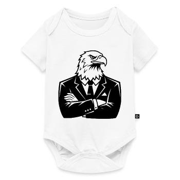 Eagle in a Suit – Leadership Animal Design - Body à manches courtes Premium Bébé - blanc - Devant