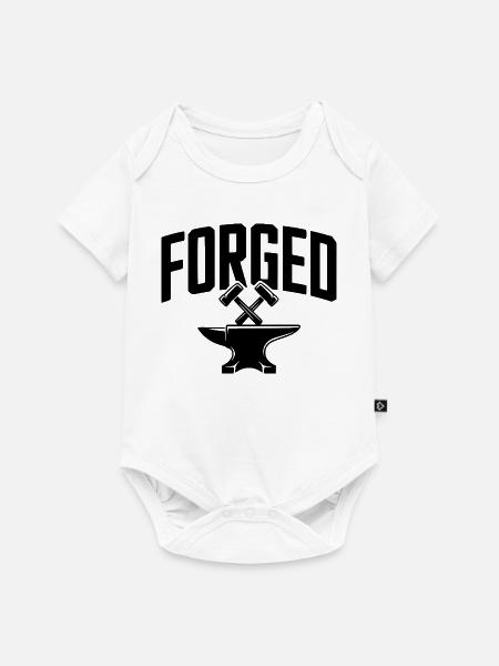 Geschmiedet - Baby Premium Kurzarmbody - Weiß