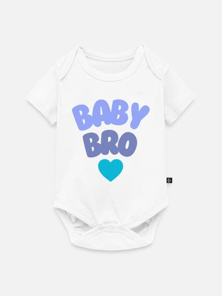 Baby Bro Love - Baby Premium Kurzarmbody - Weiß