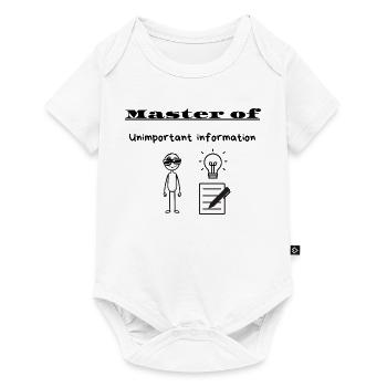 Maître de l’information sans importance - Body à manches courtes Premium Bébé - blanc - Devant