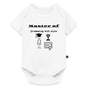 Meister des Abschlusses mit Stil - Baby Premium Kurzarmbody - Weiß - Vorne
