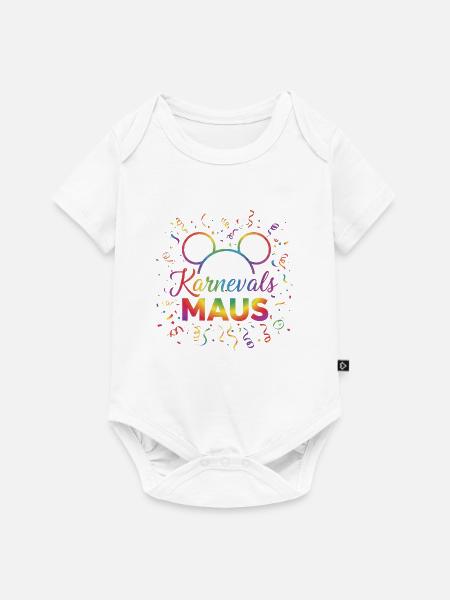 Karneval Maus - Baby Premium Kurzarmbody - Weiß