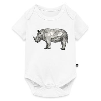 Nashorn - Baby Premium Kurzarmbody - Weiß - Vorne