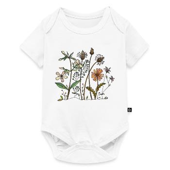 Blumen - Baby Premium Kurzarmbody - Weiß - Vorne
