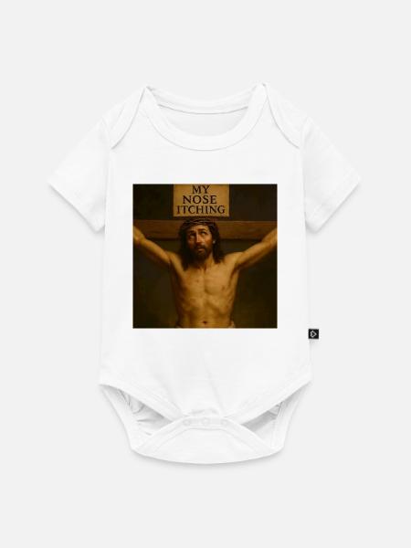 Nasenjucken am Kreuz - Baby Premium Kurzarmbody - Weiß