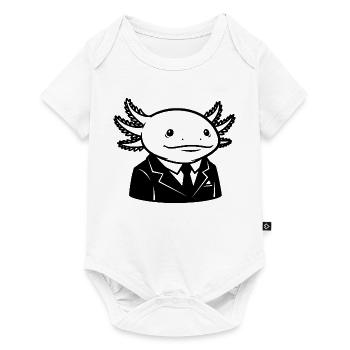 Axolotl en costume – Design Business Tier - Body à manches courtes Premium Bébé - blanc - Devant