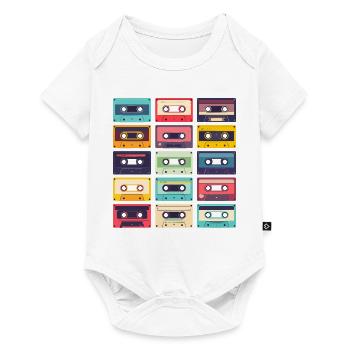 Cassettes Pop Art Pattern - Baby Premium short-sleeve bodysuit - white - Front
