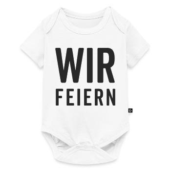 Nous célébrons – Motif de fête - Body à manches courtes Premium Bébé - blanc - Devant