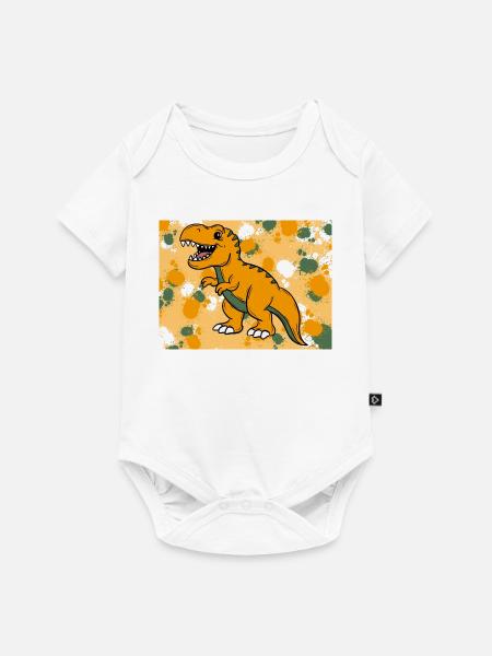 T-rex Dino - Baby Premium Kurzarmbody - Weiß