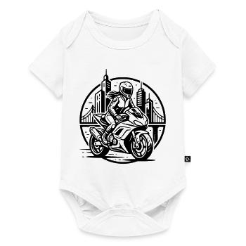 Biker who goes on an adventure - Baby Premium short-sleeve bodysuit - white - Front