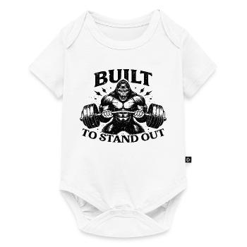 Gym Gorilla conçu pour se démarquer - Body à manches courtes Premium Bébé - blanc - Devant