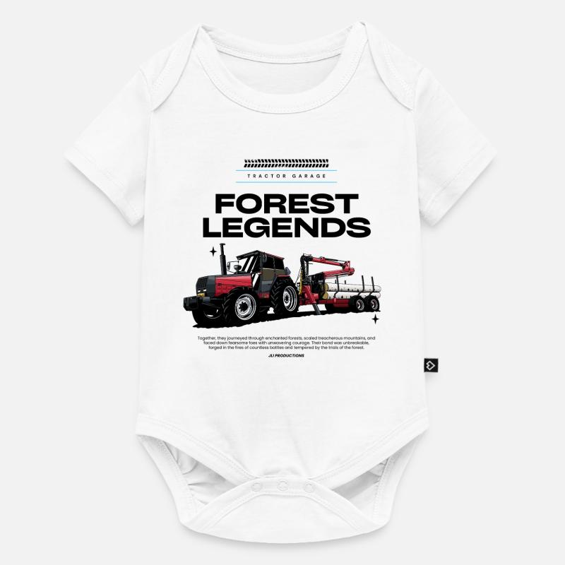 Tracteur Rouge 05 - Body à manches courtes Premium Bébé - blanc